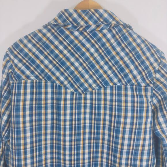 Vintage Prior Western Skacket Plaid Faux Shearling Lined Pearl Snap Workwear 38 - Picture 15 of 15